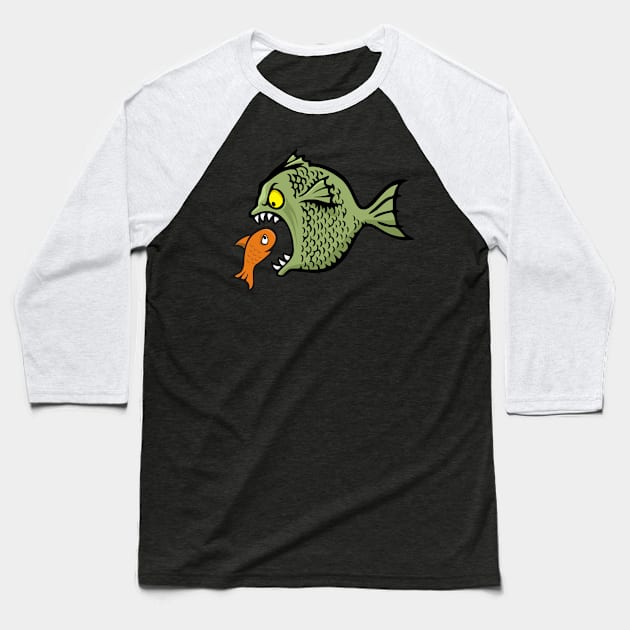 Bully Fish Baseball T-Shirt by sifis